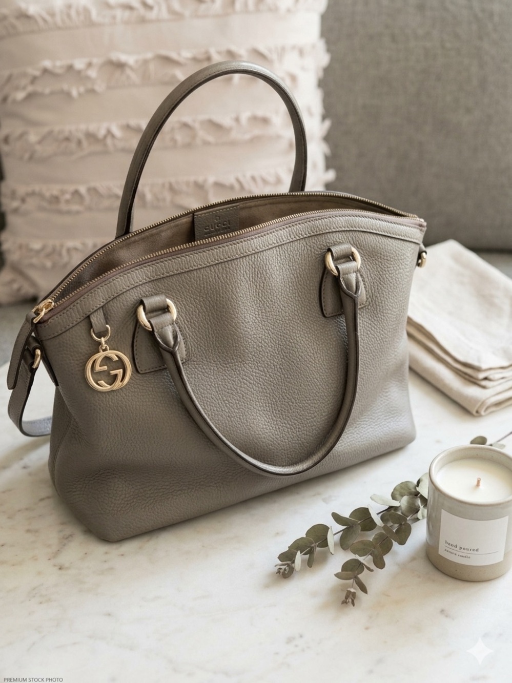 Gucci dome satchel leather handbag